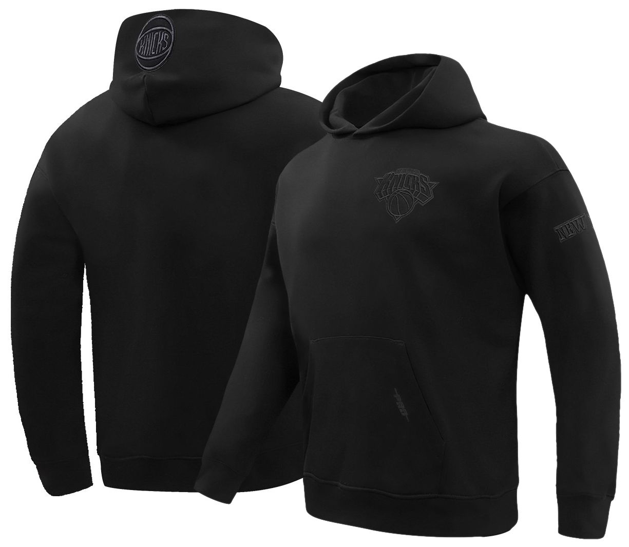 Pro Standard Men's New York Knicks Black Neutral Drop Shoulder Fleece Hoodie