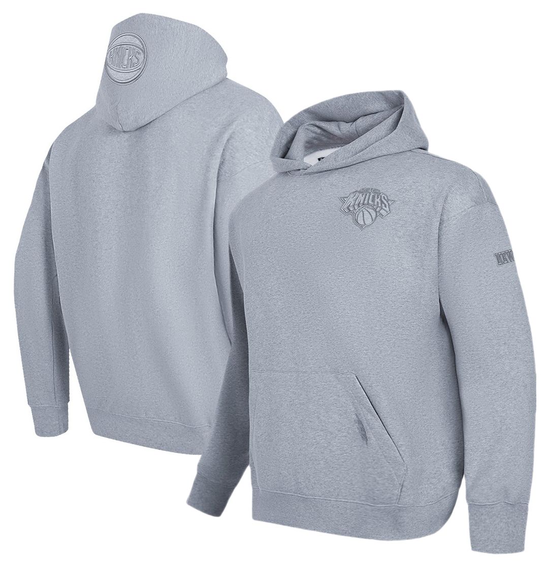 Pro Standard Men's New York Knicks Grey Neutral Drop Shoulder Fleece Hoodie