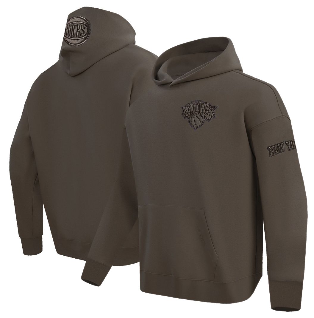 Pro Standard Men's New York Knicks Taupe Neutral Drop Shoulder Fleece Hoodie
