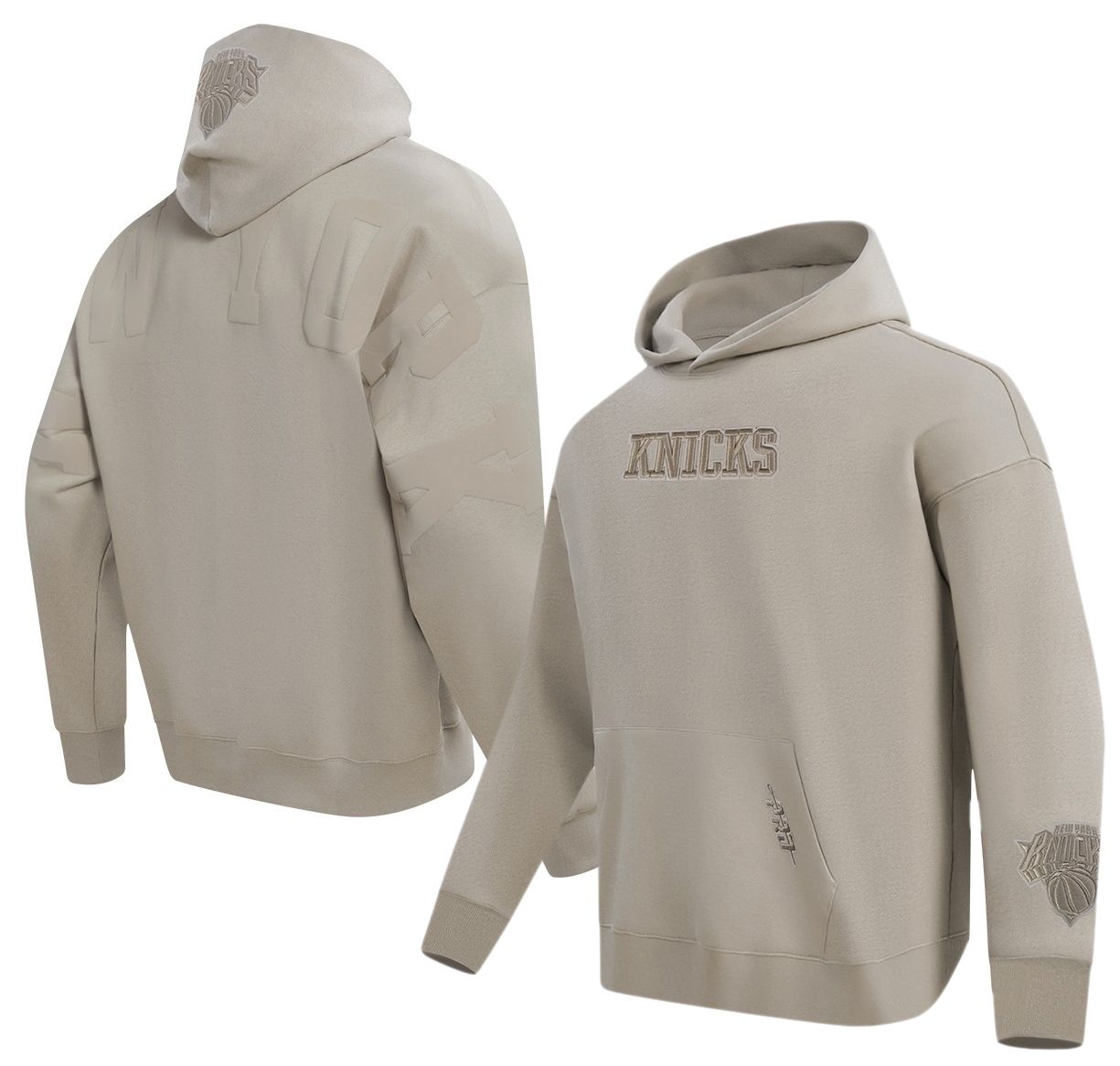 Pro Standard Men's New York Knicks Taupe Wingspan Drop Shoulder Hoodie