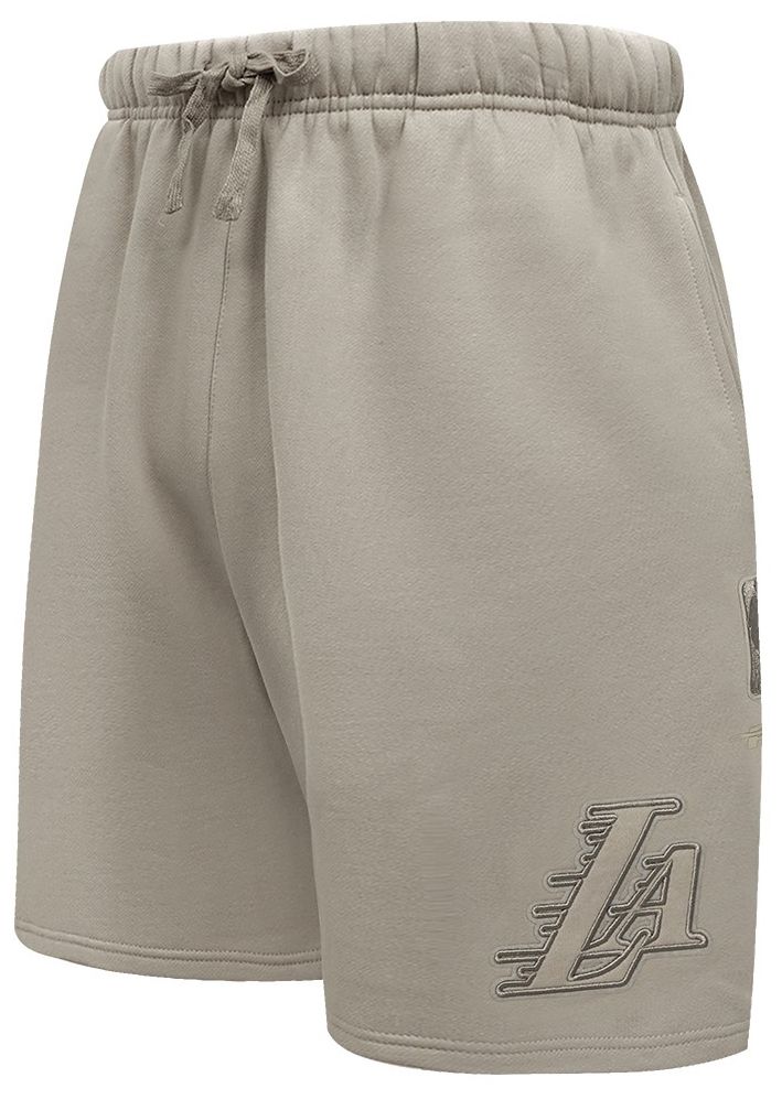 Pro Standard Men's Los Angeles Lakers Taupe Neutral Fleece Shorts