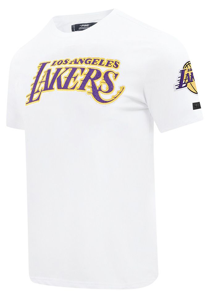 Pro Standard Men's Los Angeles Lakers White Classic Chenille T-Shirt
