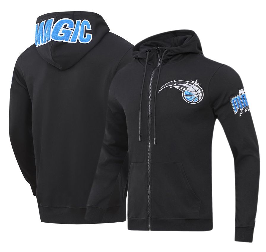 Pro Standard Men's Orlando Magic Black Classic Chenille Full Zip Hoodie