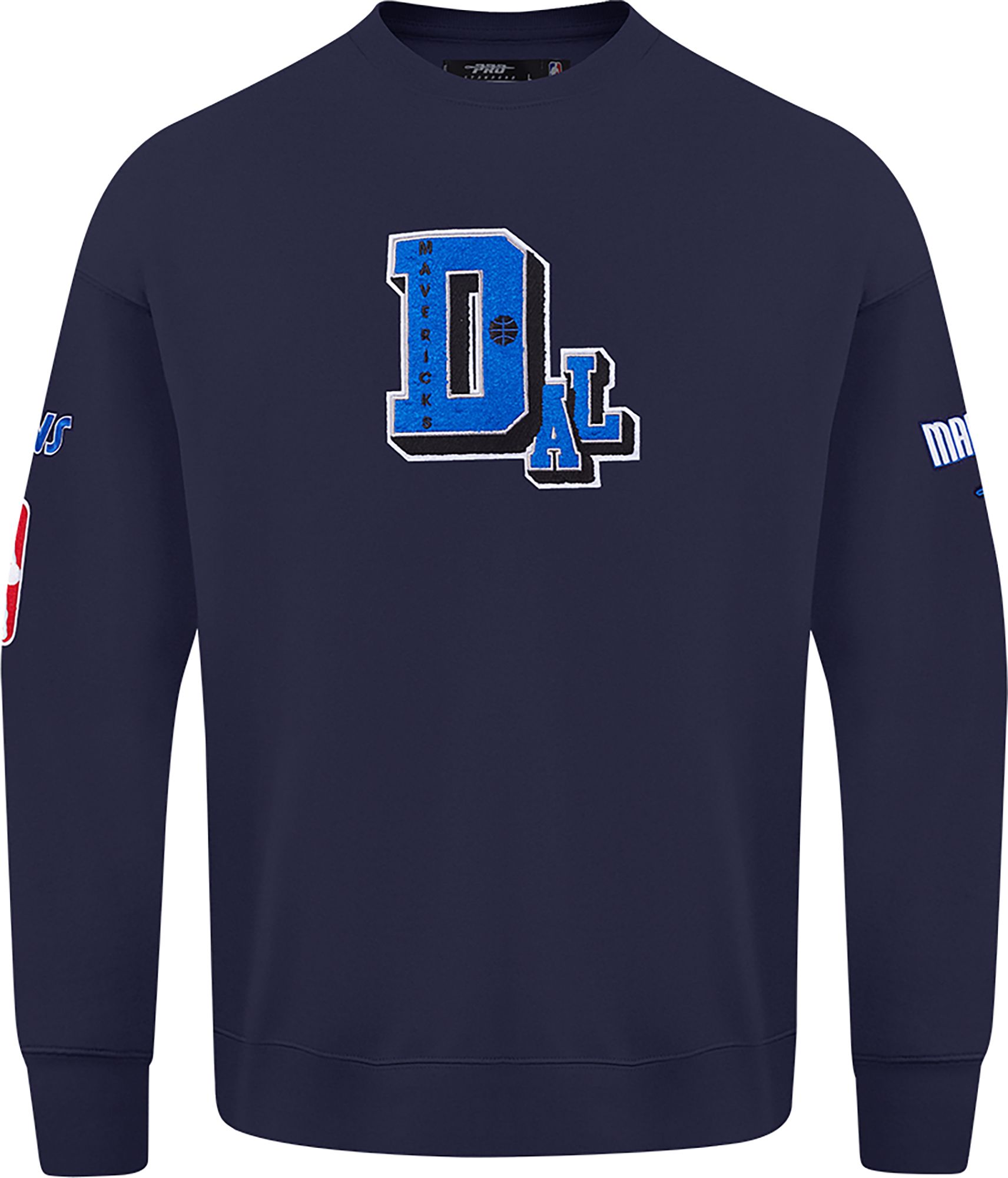 Pro Standard Men's Dallas Mavericks Navy Best Of Crew Pullover Sweatshirt