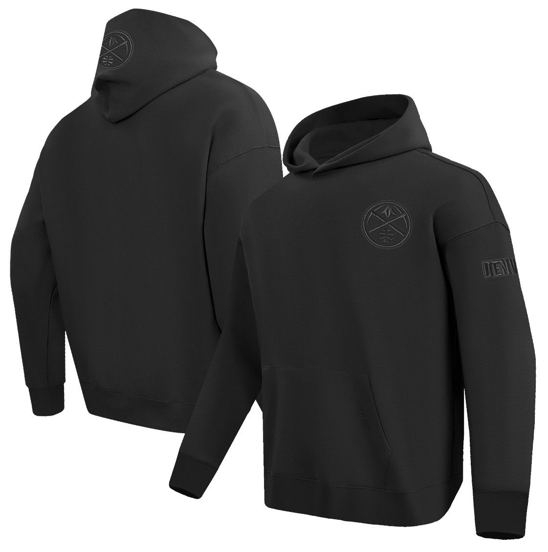Pro Standard Men's Denver Nuggets Black Neutral Drop Fleece Hoodie