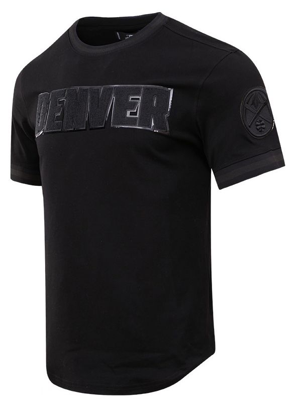 Pro Standard Men's Denver Nuggets Triple Black Short Sleeve T-Shirt