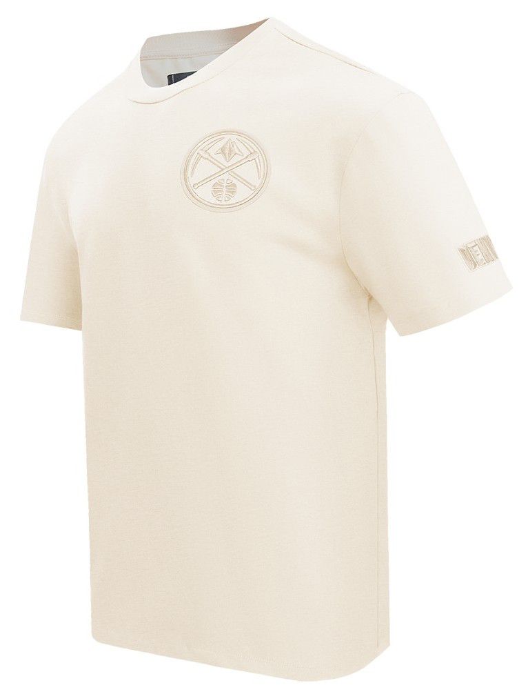 Pro Standard Men's Denver Nuggets Off White Neutral Drop Shoulder Short Sleeve T-Shirt