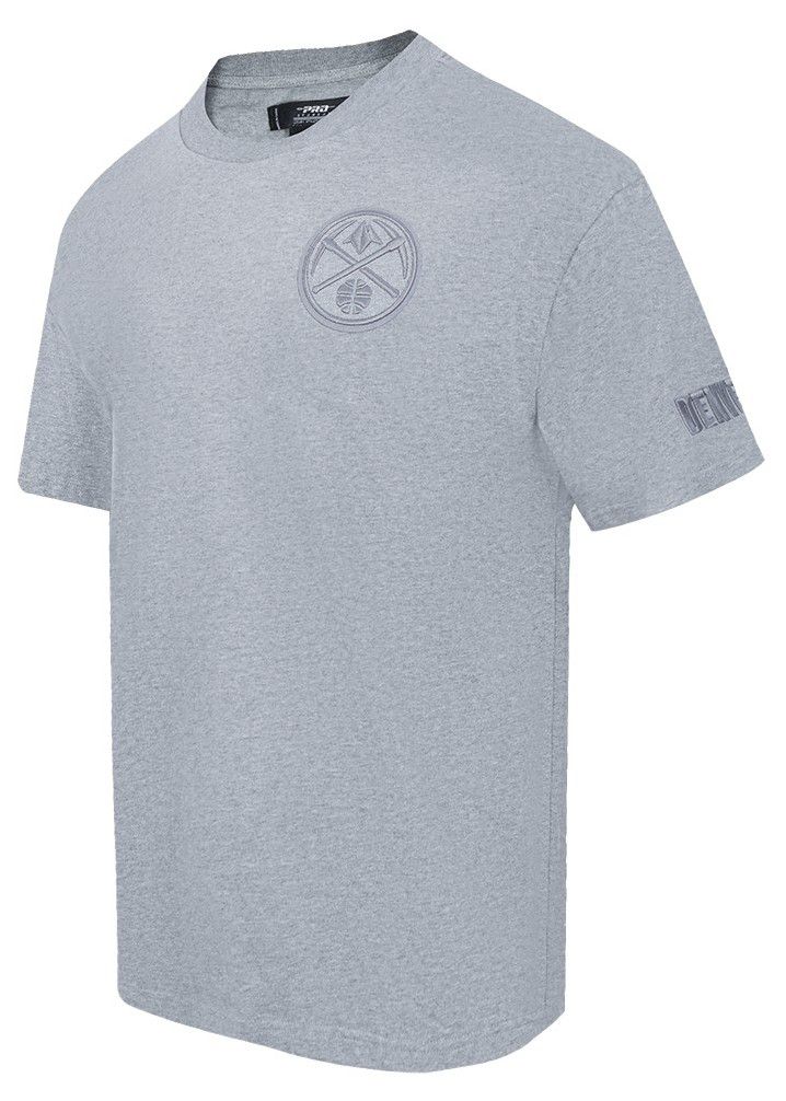 Pro Standard Men's Denver Nuggets Gray Neutral Drop Shoulder Short Sleeve T-Shirt