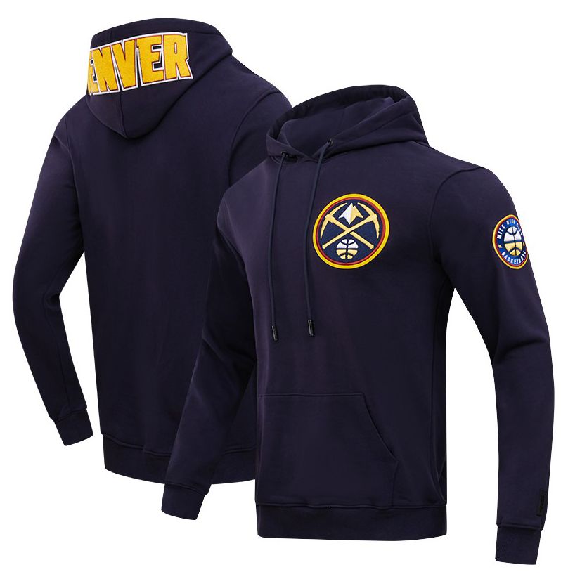 Pro Standard Men's Denver Nuggets Navy Classic Chenille Pullover Hoodie
