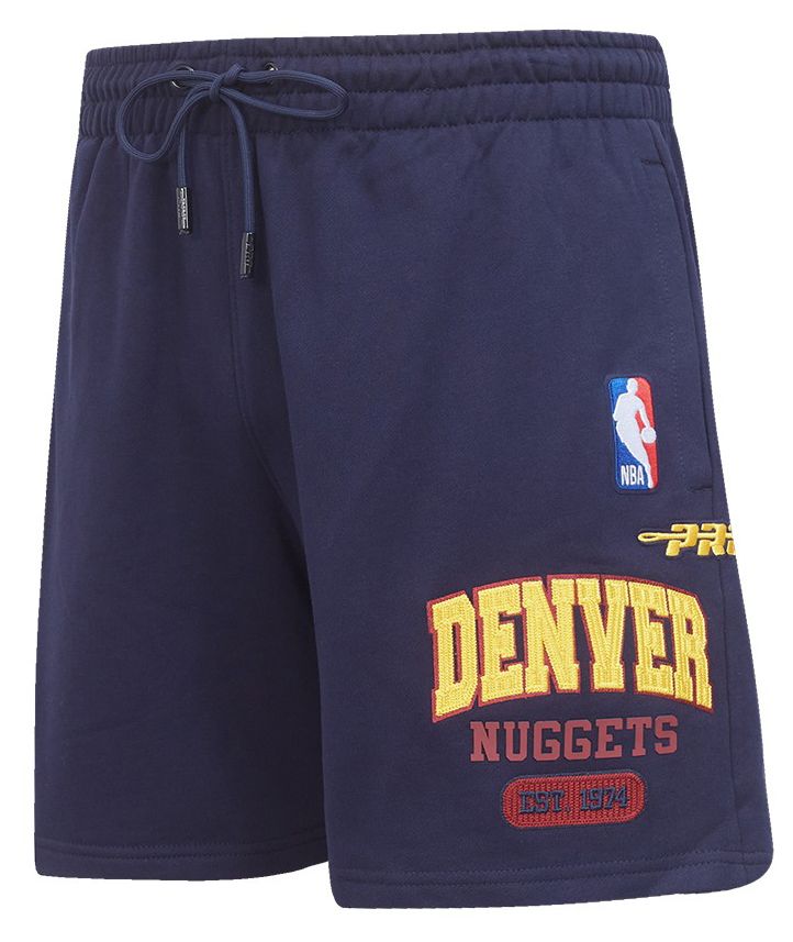 Pro Standard Men's Denver Nuggets Navy City Arch Fleece Short