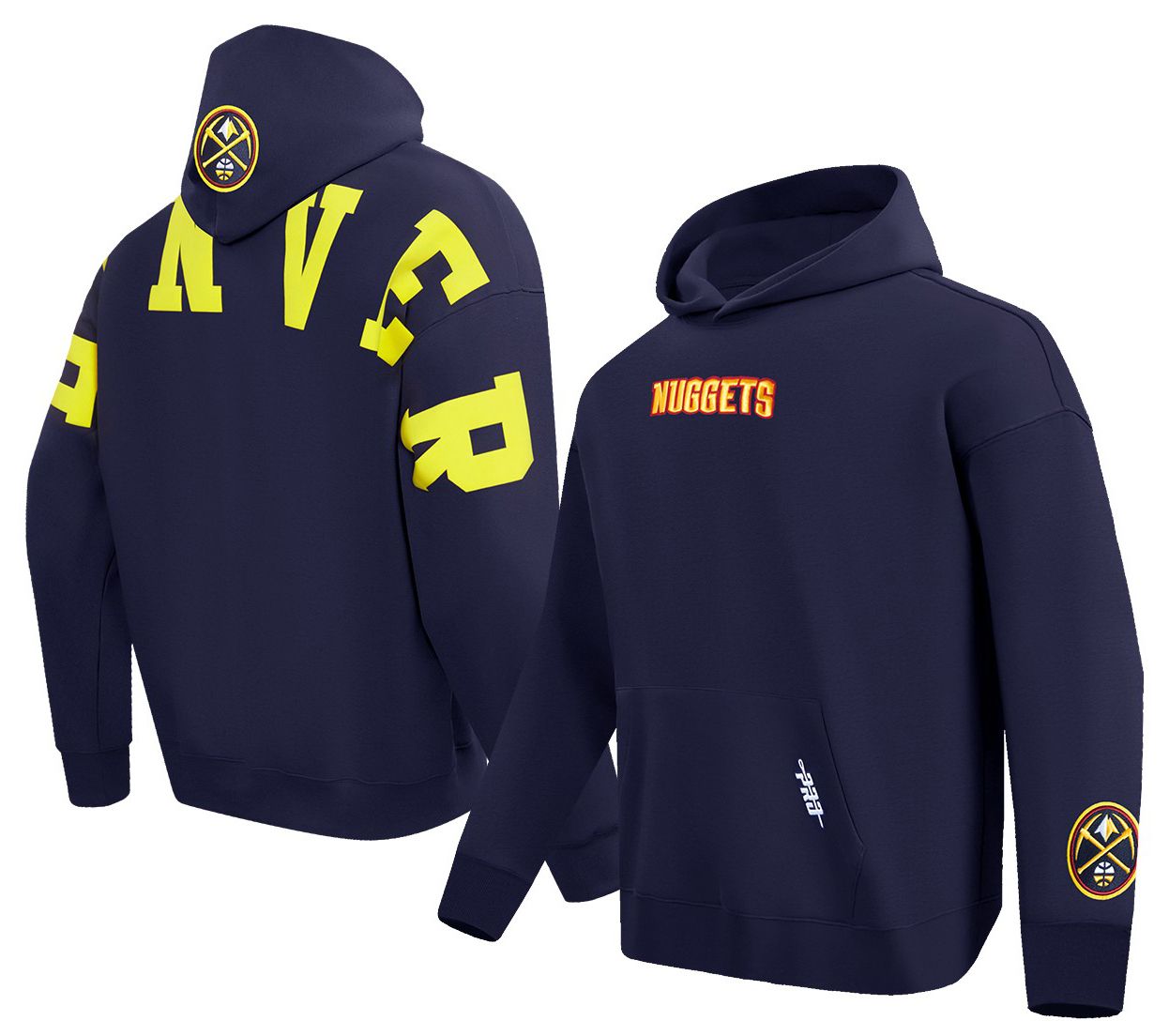 Pro Standard Men's Denver Nuggets Navy Wingspan Drop Shoulder Hoodie