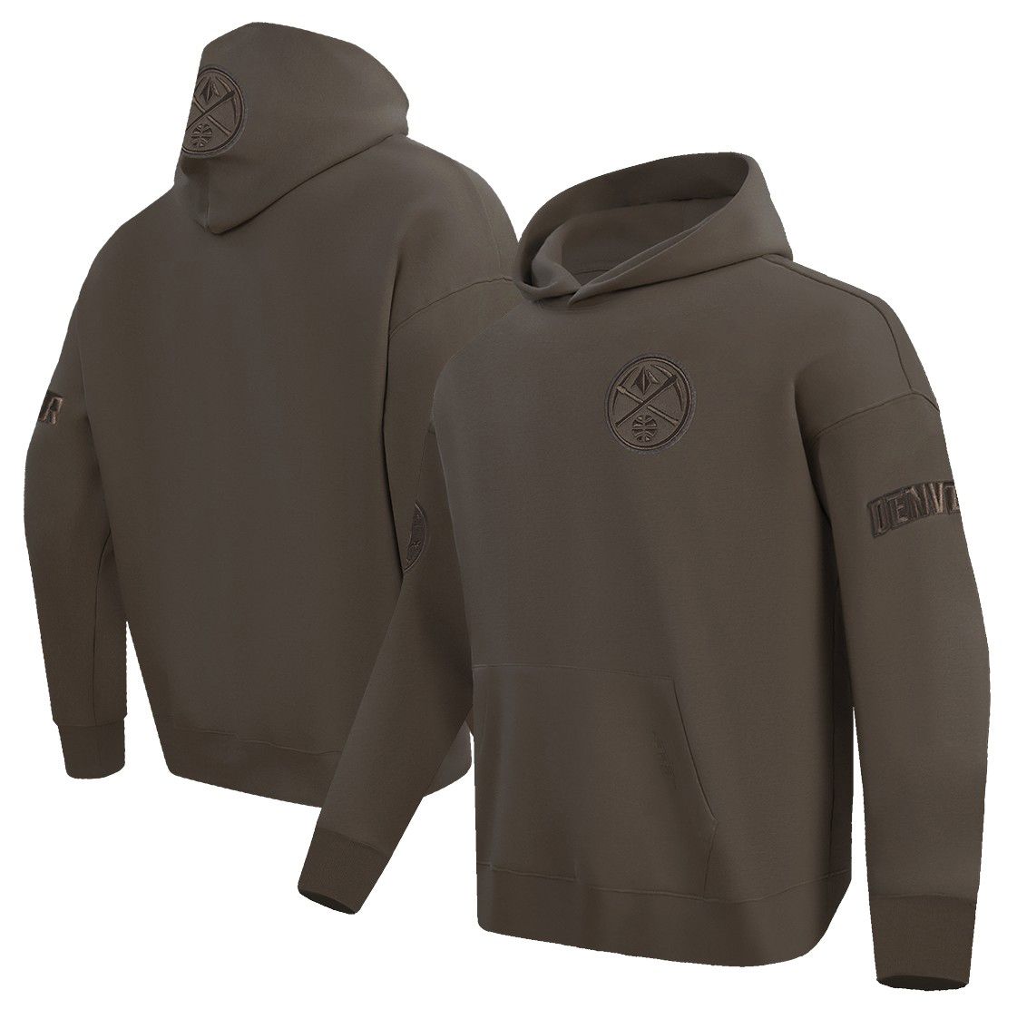 Pro Standard Men's Denver Nuggets Taupe Neutral Drop Fleece Hoodie