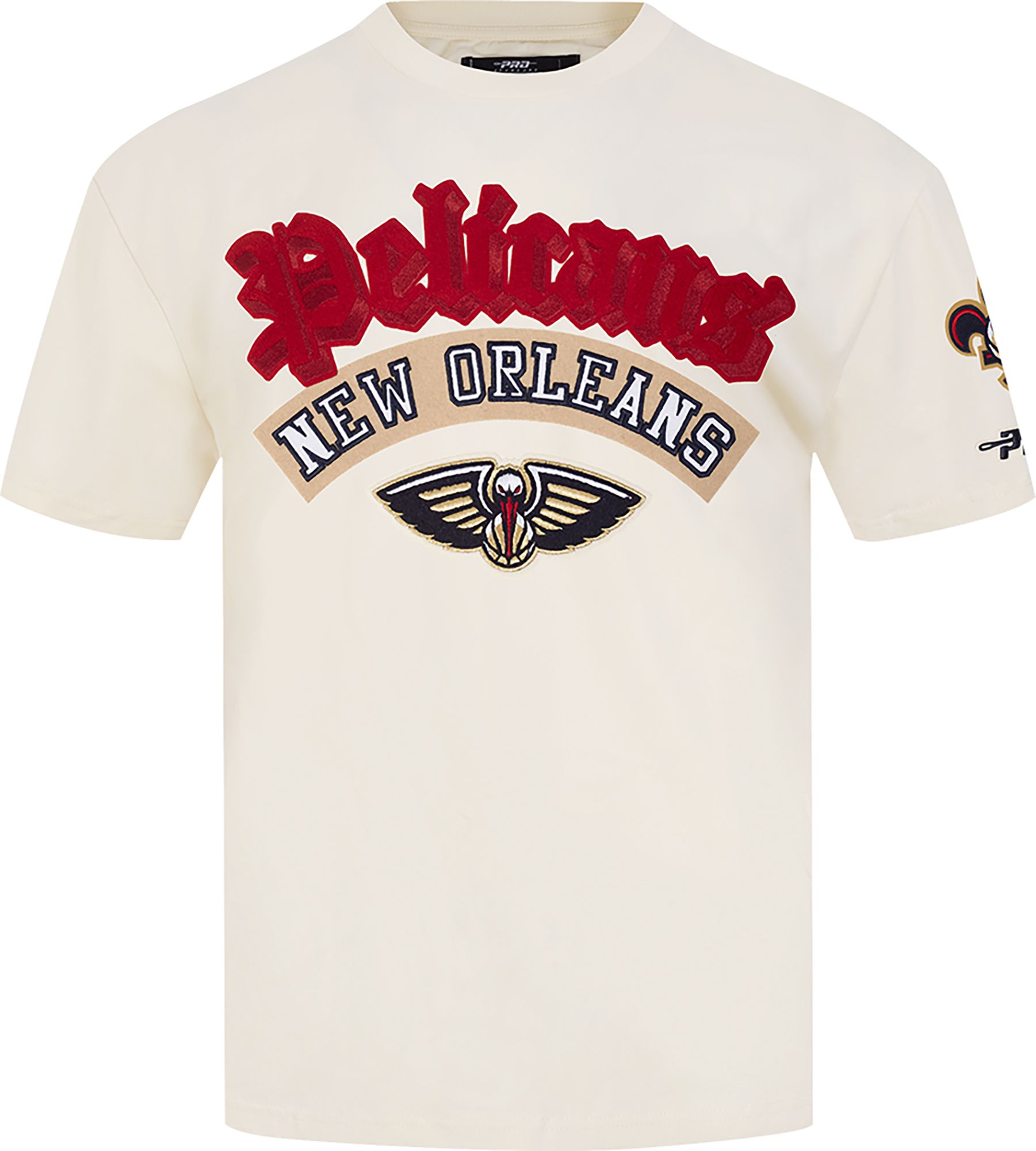Pro Standard Men's New Orleans Pelicans Cream Best Of Drop Shoulder T-Shirt