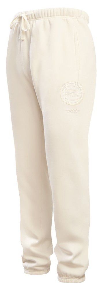 Pro Standard Men's Detroit Pistons Off White Neutral Fleece Sweatpants
