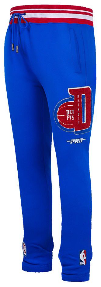 Pro Standard Men's Detroit Pistons Blue Mash Up Rib Fleece Sweatpants