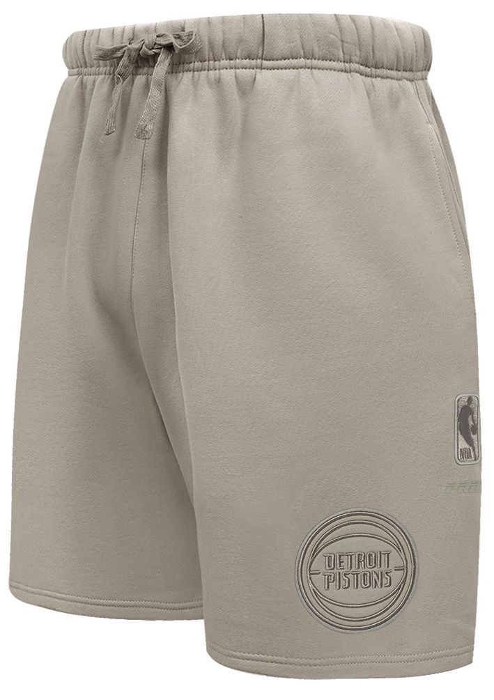 Pro Standard Men's Detroit Pistons Taupe Neutral Fleece Shorts