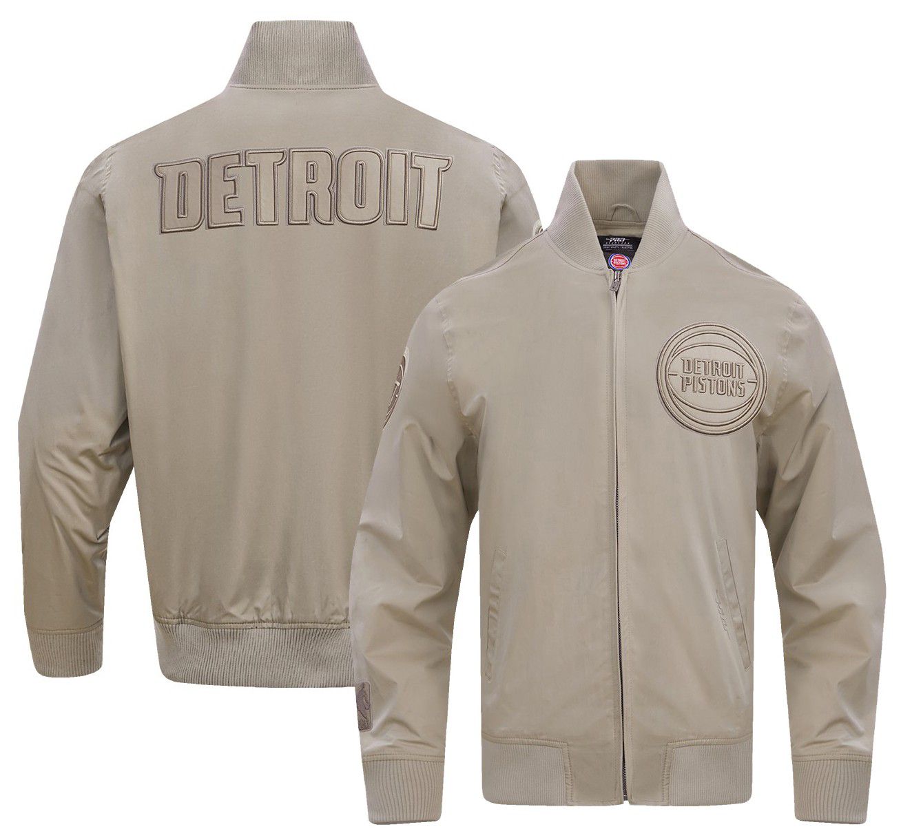 Pro Standard Men's Detroit Pistons Taupe Neutral Twill Jacket