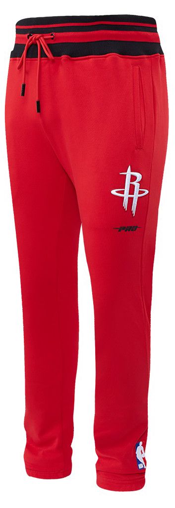 Pro Standard Men's Houston Rockets Red Script Tail Rib Fleece Sweatpants