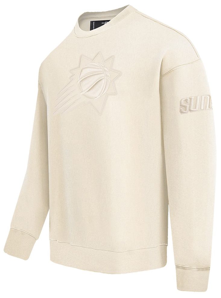 Pro Standard Men's Phoenix Suns Off White Neutral Drop Fleece Crew Sweatshirt