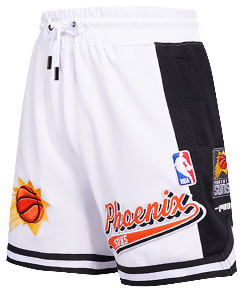 Pro Standard Men's Phoenix Suns White Script Tail Fleece Shorts