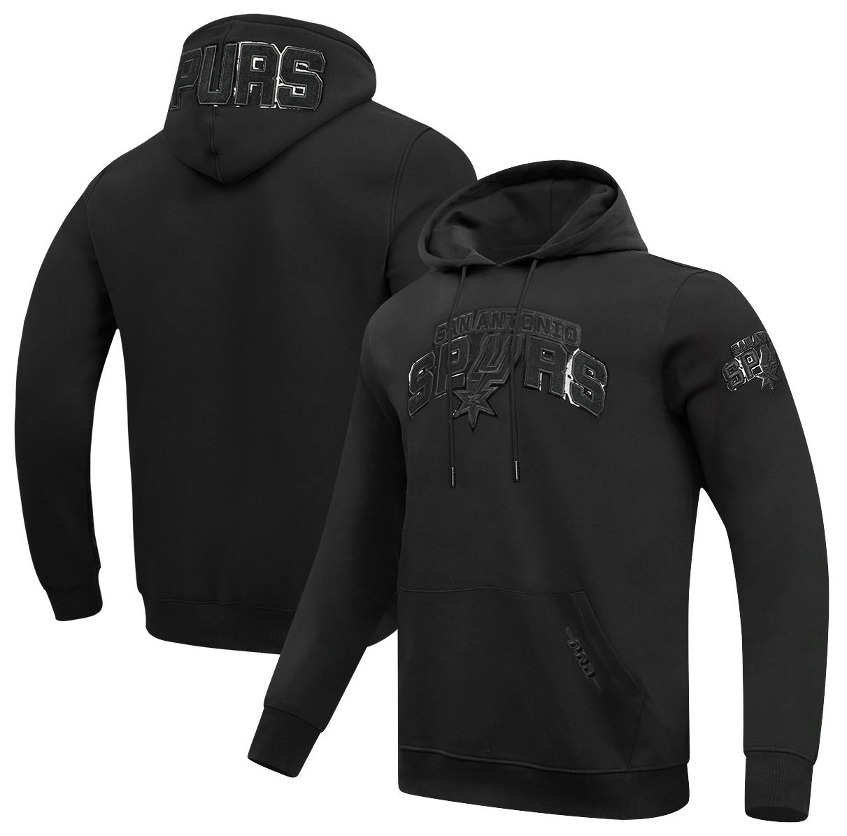 Pro Standard Men's San Antonio Spurs Black Classic Chenille Pullover Hoodie