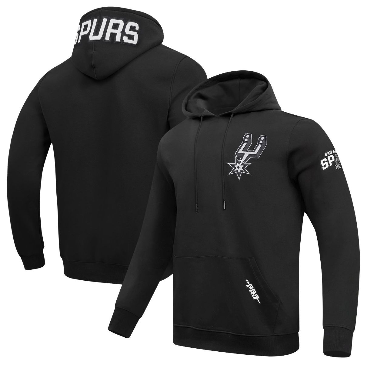 Pro Standard Men's San Antonio Spurs Black Classic Chenille Pullover Hoodie