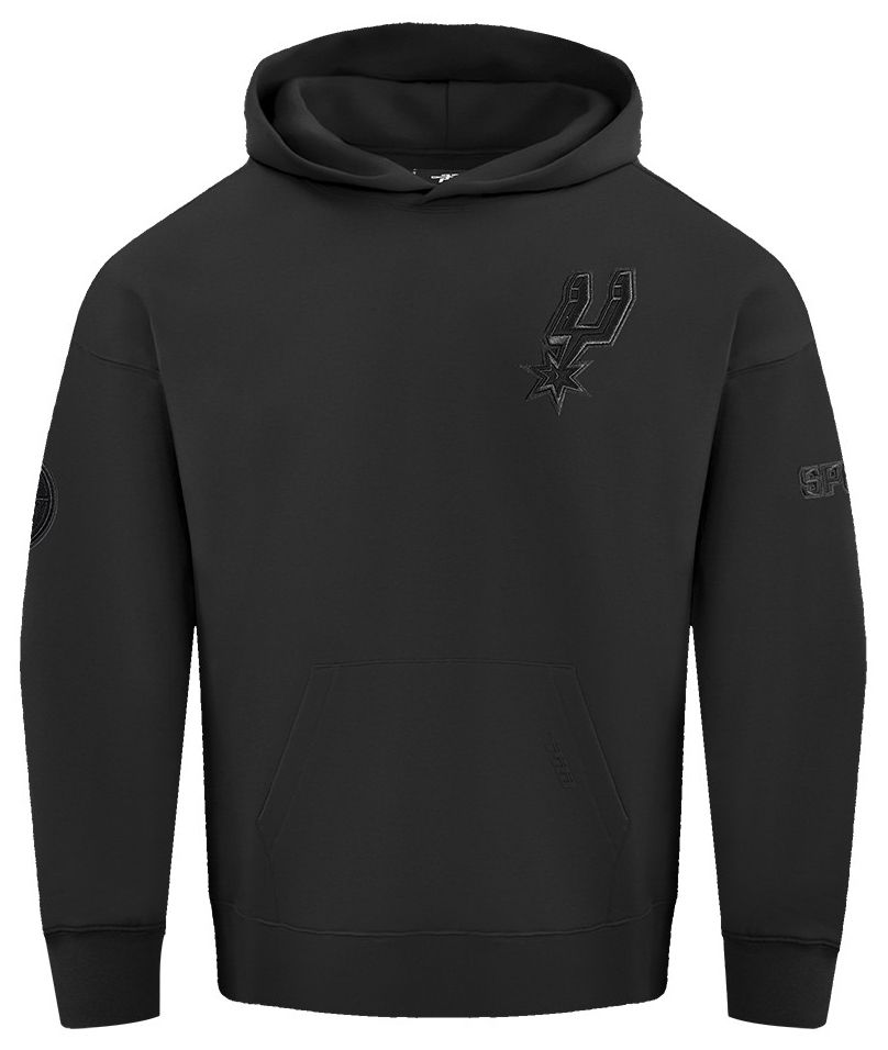 Pro Standard Men's San Antonio Spurs Black Neutral Drop Shoulder Fleece Hoodie
