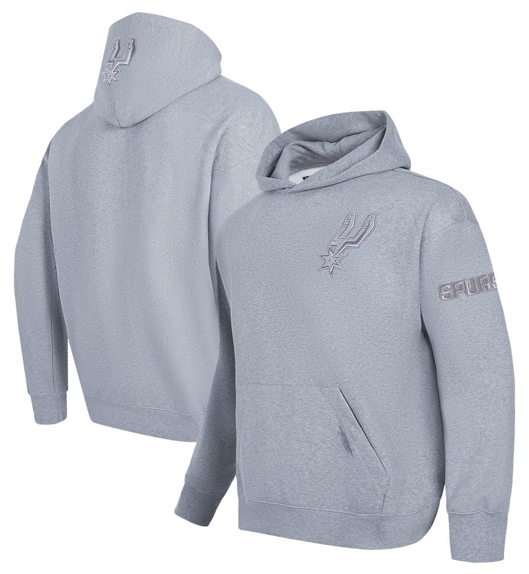 Pro Standard Men's San Antonio Spurs Grey Neutral Drop Shoulder Fleece Hoodie