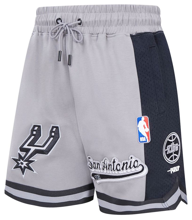 Pro Standard Men's San Antonio Spurs Gray Script Tail Fleece Shorts