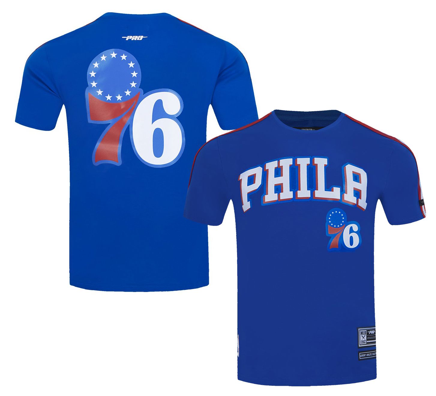 Pro Standard Men's Philadelphia 76ers Blue Classic Striped Short Sleeve T-Shirt