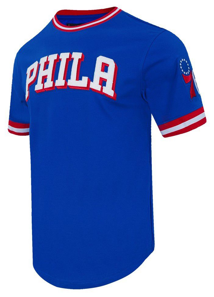 Pro Standard Men's Philadelphia 76ers Blue Classic Chenille T-Shirt