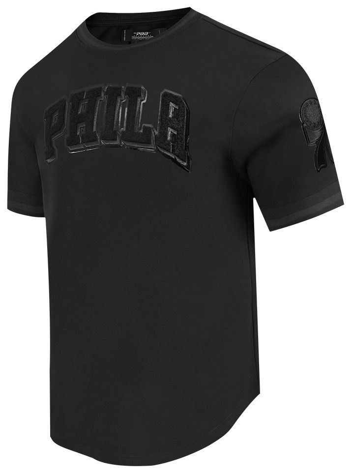 Pro Standard Men's Philadelphia 76ers Triple Black Classic Short Sleeve T-Shirt