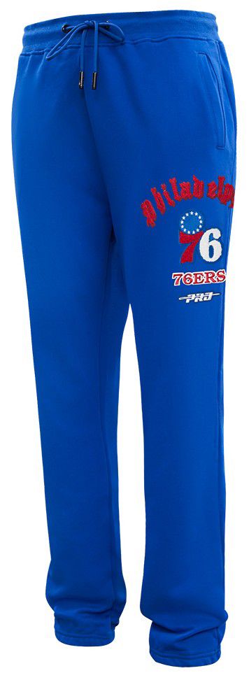 Pro Standard Men's Philadelphia 76ers Blue Old English Fleece Sweatpants