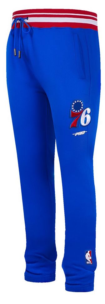 Pro Standard Men's Philadelphia 76ers Blue Script Tail Rib Fleece Sweatpants