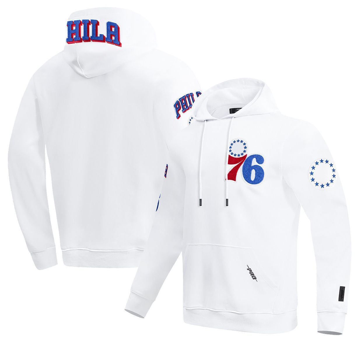 Pro Standard Men's Philadelphia 76ers White Classic Chenille Pullover Hoodie