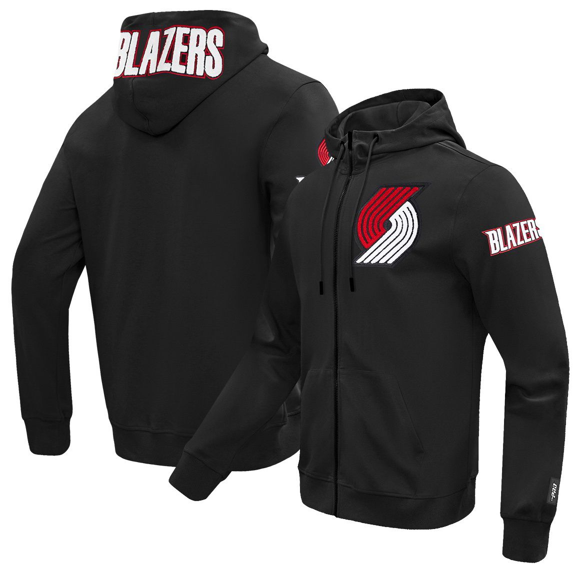 Pro Standard Men's Portland Trail Blazers Black Classic Chenille Full Zip Hoodie