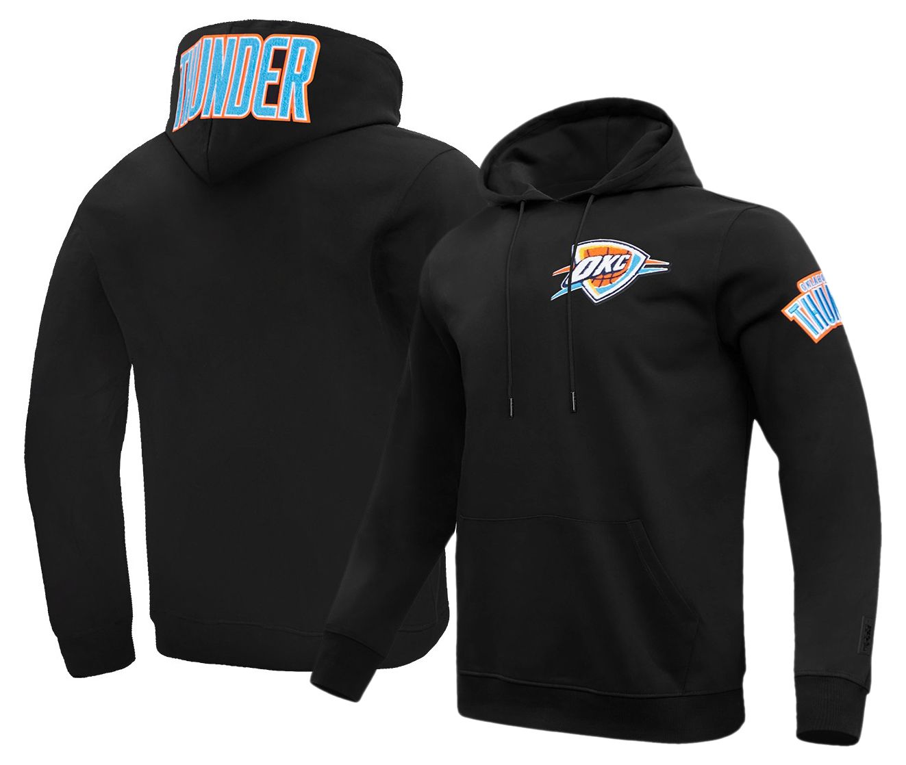 Pro Standard Men's Oklahoma City Thunder Black Classic Chenille Pullover Hoodie