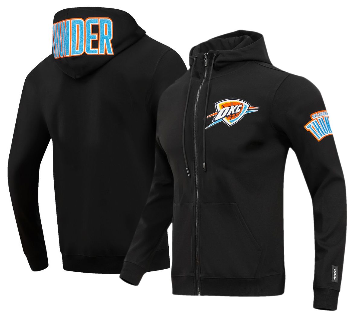 Pro Standard Men's Oklahoma City Thunder Black Classic Chenille Full Zip Hoodie