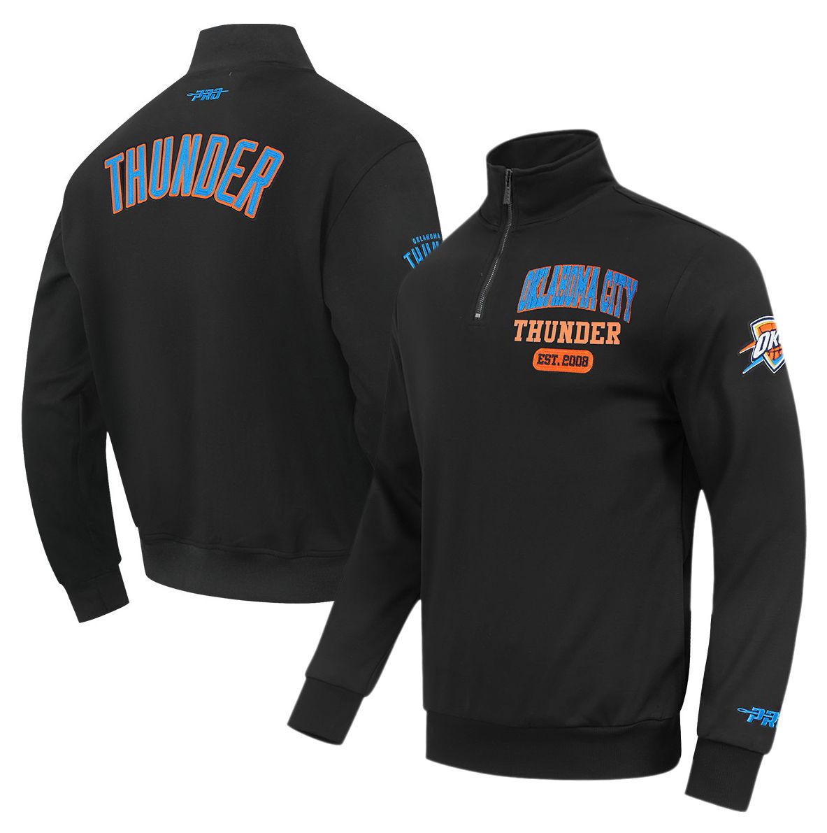 Pro Standard Men's Oklahoma City Thunder Black City Arch 1/4 Zip