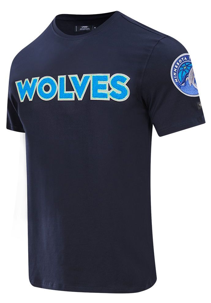 Pro Standard Men's Minnesota Timberwolves Navy Classic Chenille T-Shirt