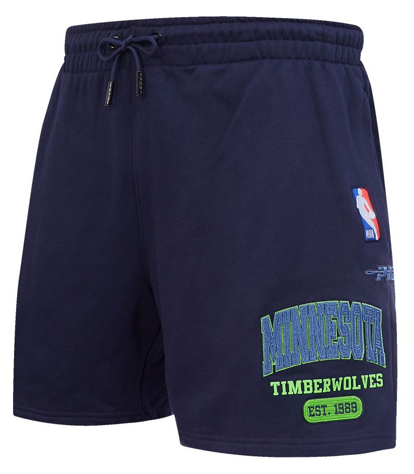 Pro Standard Men's Minnesota Timberwolves Navy City Arch Fleece Short