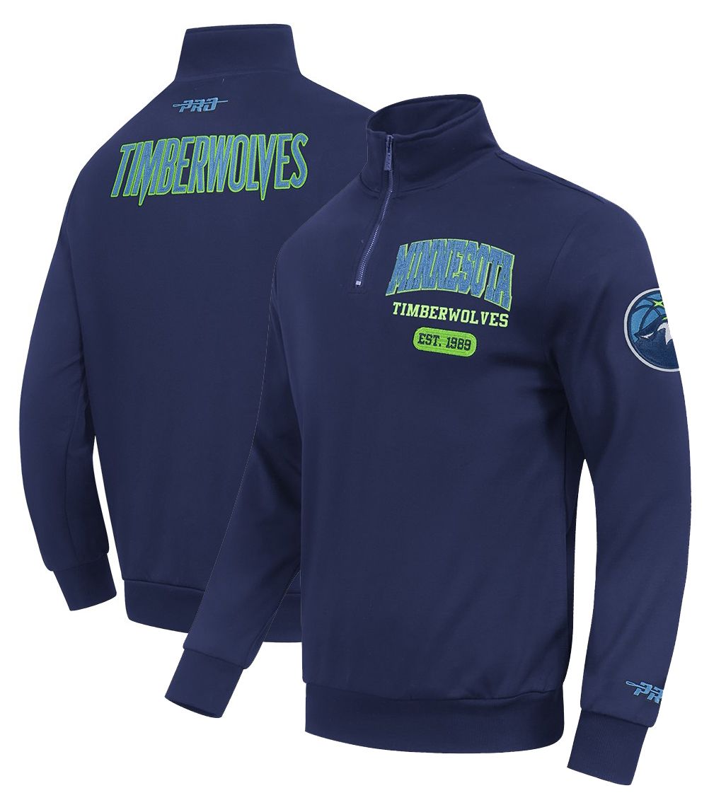 Pro Standard Men's Minnesota Timberwolves Navy City Arch 1/4 Zip