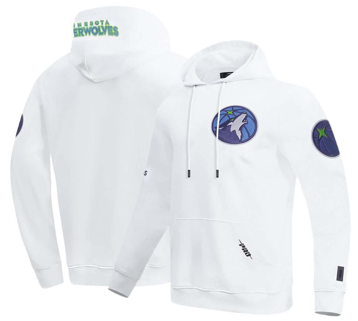 Pro Standard Men's Minnesota Timberwolves White Classic Chenille Pullover Hoodie