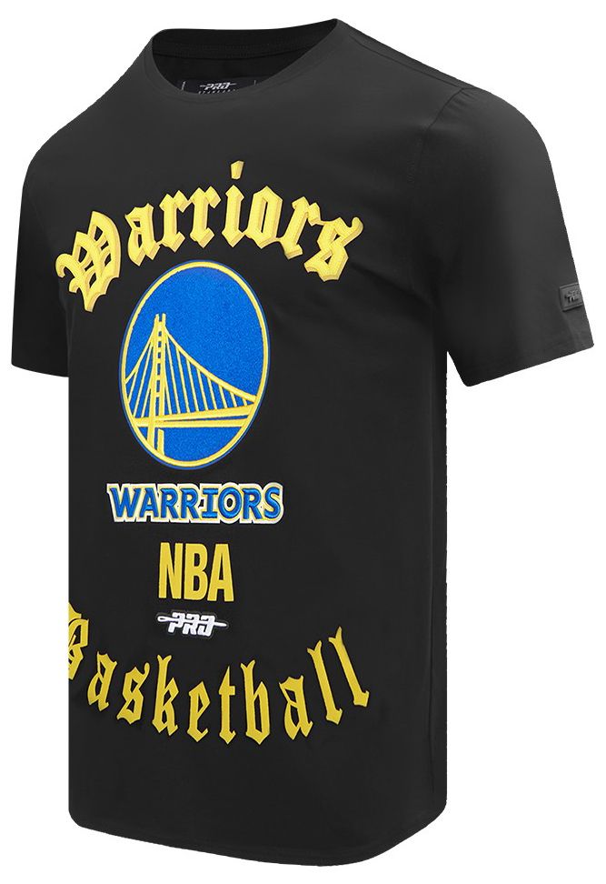 Pro Standard Men's Golden State Warriors Black Old English Short Sleeve T-Shirt