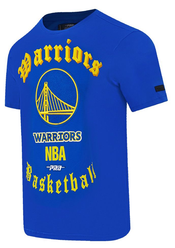 Pro Standard Men's Golden State Warriors Blue Old English Short Sleeve T-Shirt