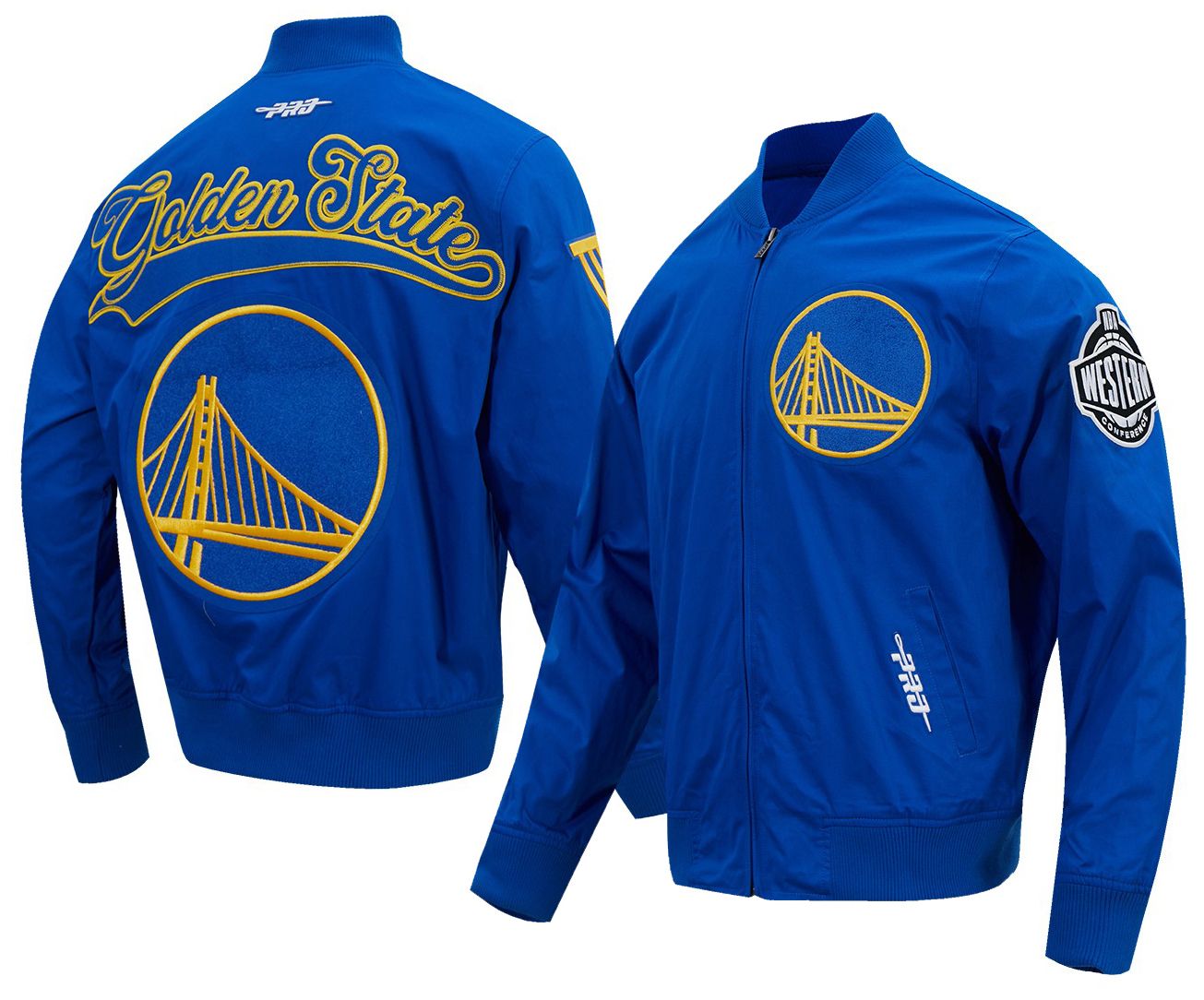 Pro Standard Men's Golden State Warriors Blue Living Large Jacket