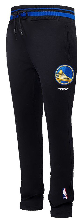 Pro Standard Men's Golden State Warriors Black Script Tail Rib Fleece Sweatpants