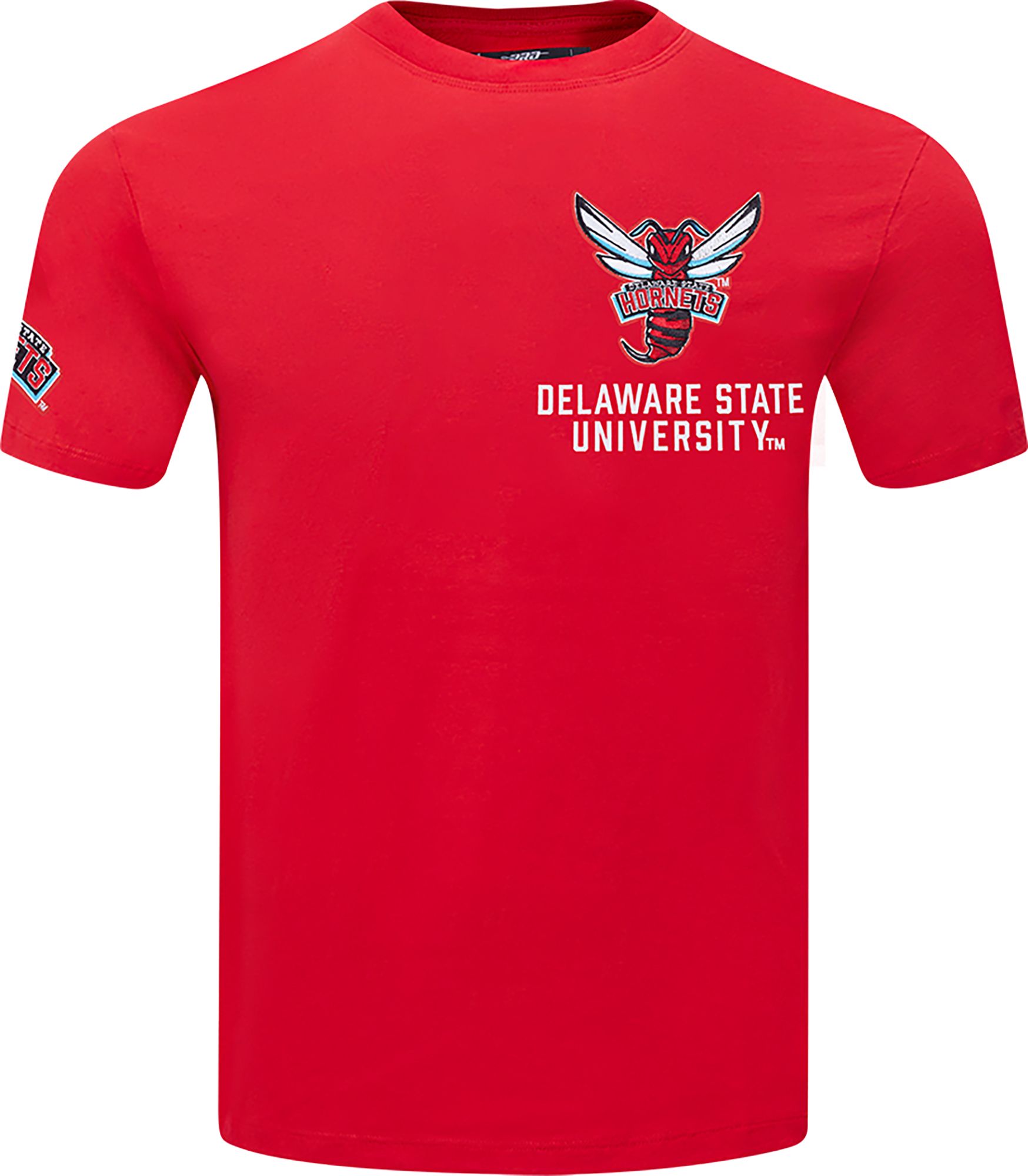 Pro Standard Men's Delaware State Hornets Red Homecoming Short Sleeve T-Shirt