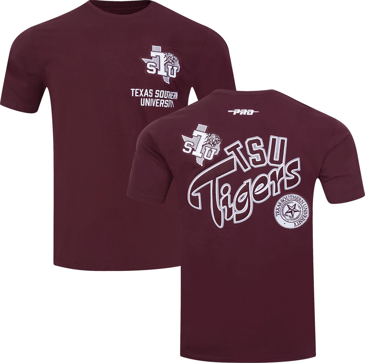 Pro Standard Men's Texas Southern Tigers Maroon Homecoming Short Sleeve T-Shirt