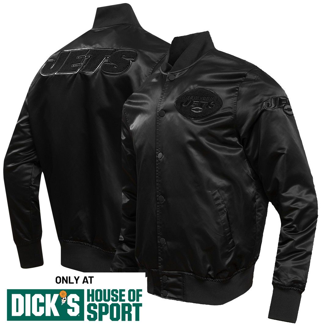 Pro Standard Men's New York Jets Black Triple Satin Full-Zip Jacket